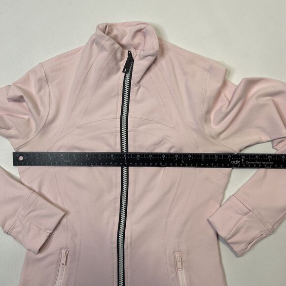 Lululemon DEFINE JACKET Pink With Black Zipper Size 8 Athletic Fit - Picture 6 of 11